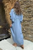 Made in Italy Hera Linen Blend Dress Denim