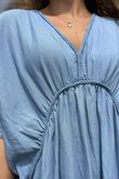 Made in Italy Hera Linen Blend Dress Denim
