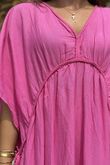 Made in Italy Hera Linen Blend Dress Flamingo