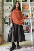 Huggle Asymmetric Draped Knit Jumper Sienna