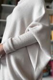 Huggle Asymmetric Draped Knit Jumper Stone