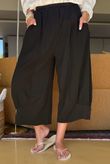 Made in Italy Jo Jo Quirky Hopsack Crop Pant Black 
