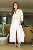Made in Italy Jo Jo Quirky Hopsack Crop Pant White 