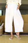 Made in Italy Jo Jo Quirky Hopsack Crop Pant White 