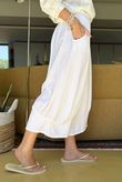 Made in Italy Jo Jo Quirky Hopsack Crop Pant White 