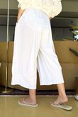 Made in Italy Jo Jo Quirky Hopsack Crop Pant White 