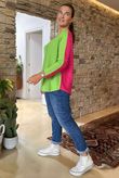 Made in Italy Juno Two Tone Knit Apple & Flamingo