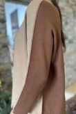 Made in Italy Juno Two Tone Knit Camel & Dark Tan