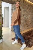 Made in Italy Juno Two Tone Knit Camel & Dark Tan