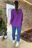 Made in Italy Juno Two Tone Knit Lilac & Aubergine