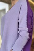 Made in Italy Juno Two Tone Knit Lilac & Aubergine