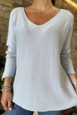 Made in Italy Juno Two Tone Knit Powder & Denim
