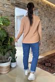 Made in Italy Juno Two Tone Knit Stone & Camel