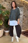 Made in Italy Knox Leopard Fine Knit & Vest Top Khaki