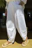 Made in Italy Lagenlook Shelby Cocoon Pant White 