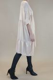 Made in Italy Molten Asymmetric Smock Dress Champagne 