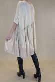 Made in Italy Molten Asymmetric Smock Dress Champagne 