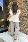Made in Italy Noa Linen Blend Pop Over Smock Stone /7 =