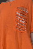 Made in Italy Noor Linen Blend Pocketed Dress Aperol