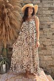 Made in Italy Nyssa Tie Shoulder Dress Palm /57 =