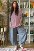 Perfect Breton V Long Sleeve Top Burgundy 