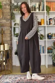  Perfect Breton V Long Sleeve Top Dark Brown 
