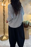 Made in Italy Perfect Breton V Long Sleeve Top Khaki