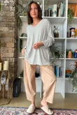  Perfect Breton V Long Sleeve Top Light Grey /10