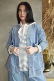  Perfect Breton V Long Sleeve Top Light Grey 