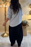 Made in Italy Perfect Breton V Long Sleeve Top Light Grey