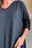 Perfect V Long Sleeve Top Black 