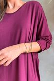  Perfect V Long Sleeve Top Burgundy  