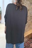 Made in Italy Perfect V Long Sleeve Top Chocolate