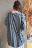  Perfect V Long Sleeve Top Grey Marl 
