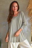  Perfect V Long Sleeve Top Mocha 