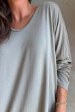  Perfect V Long Sleeve Top Mocha 