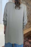Made in Italy Perfect V Long Sleeve Top Mocha