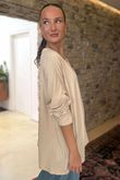 Made in Italy Perfect V Long Sleeve Top Stone