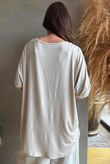  Perfect V Long Sleeve Top Stone 