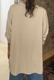 Made in Italy Perfect V Long Sleeve Top Stone