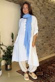 Made in Italy Pure Linen Carla Souk Dress White /11