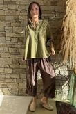  Pure Linen Classic 7/8 Pull On Pant Chocolate /7=