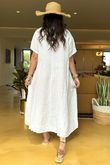 Made in Italy Pure Linen Lucia Smock Dress White
