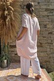 Made in Italy Pure Linen Sac Dress Antique Rose /1 =