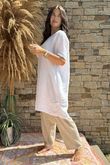 Made in Italy Pure Linen Sac Dress White /7 =