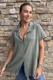 Made in Italy Pure Shores Perfect Cotton Shirt Khaki 