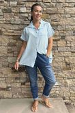 Made in Italy Pure Shores Perfect Cotton Shirt Powder 