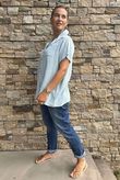 Made in Italy Pure Shores Perfect Cotton Shirt Powder 