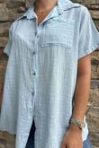 Made in Italy Pure Shores Perfect Cotton Shirt Powder 