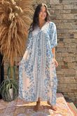Made in Italy Rosemoor Smock Maxi Dress Baby Blue /8 =